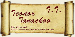 Teodor Tanackov vizit kartica